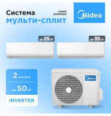 Мульти сплит система Midea M2OE-18HFN8-Q1/MMAG2-09N8D0-I/MMAG2-12N8D0-I