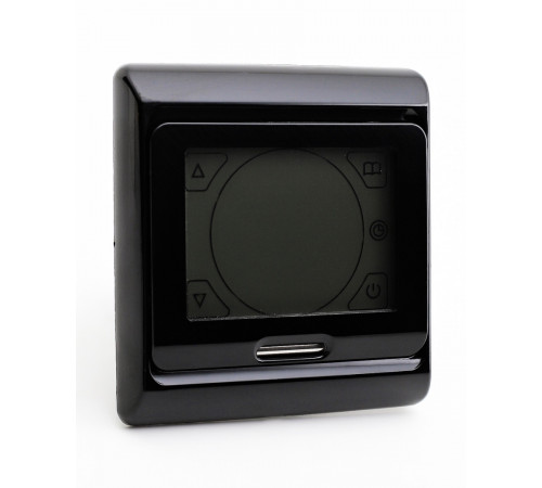 Терморегулятор комнатный/для теплого пола встраиваемый RTC 91.716 черный