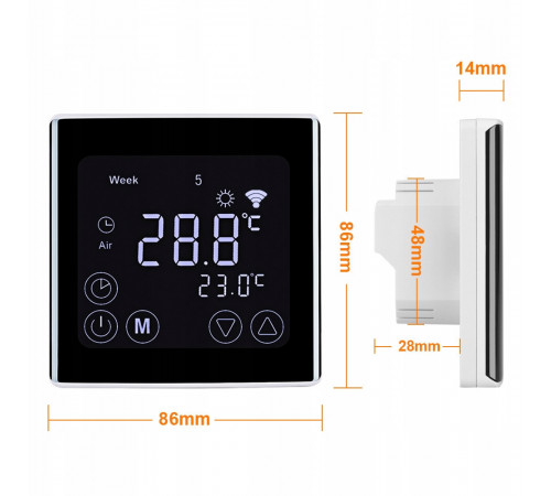 Терморегулятор Grandeks 07H WI-FI с датчиком
