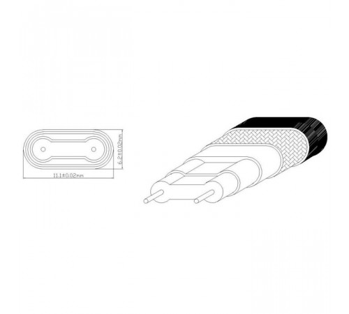 Саморегулирующийся греющий кабель SRF/RGS-2CR (30 Вт) экранированный