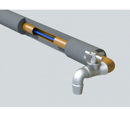 Саморегулирующийся греющий кабель внутрь трубы (15 Вт) экранированный